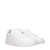 Burberry White Leather Low Top Sneakers
